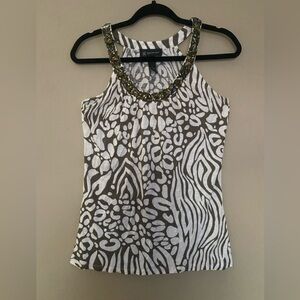 INC International Concepts Zebra Print Tank Top